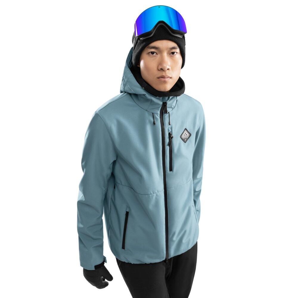 SIROKO Giacca da snowboard da uomo Sport invernali W2 Beluga Blu Acciaio