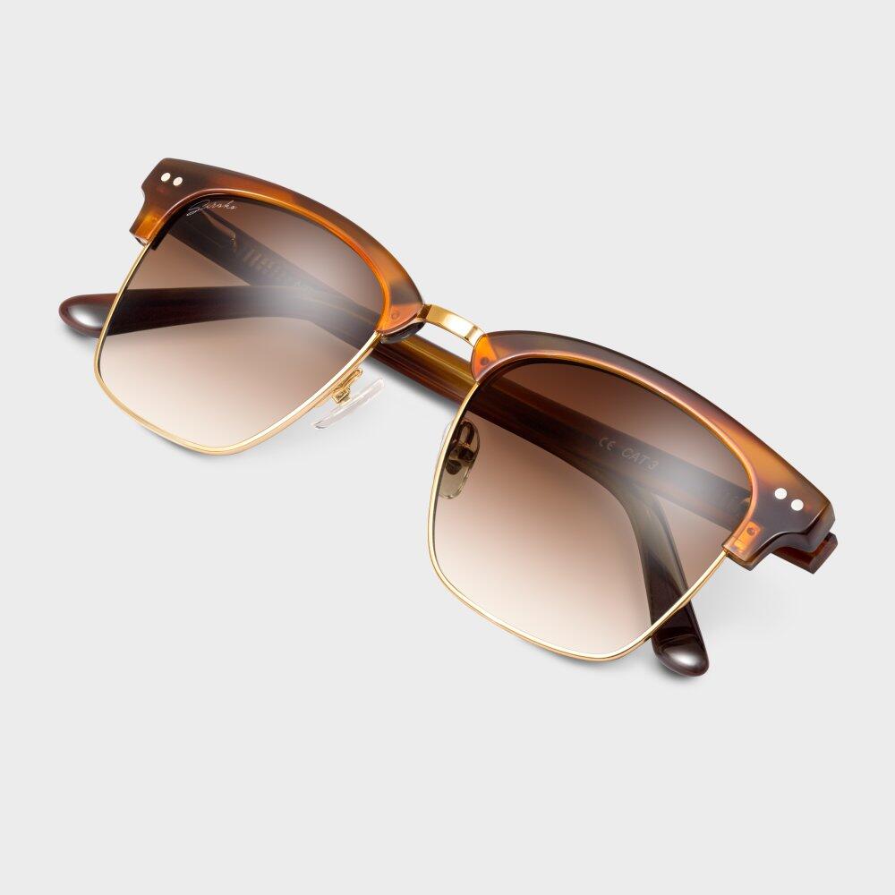 Lunettes de soleil fashion acier inox Lifestyle Homme et Femme Broadway Marron 2/7