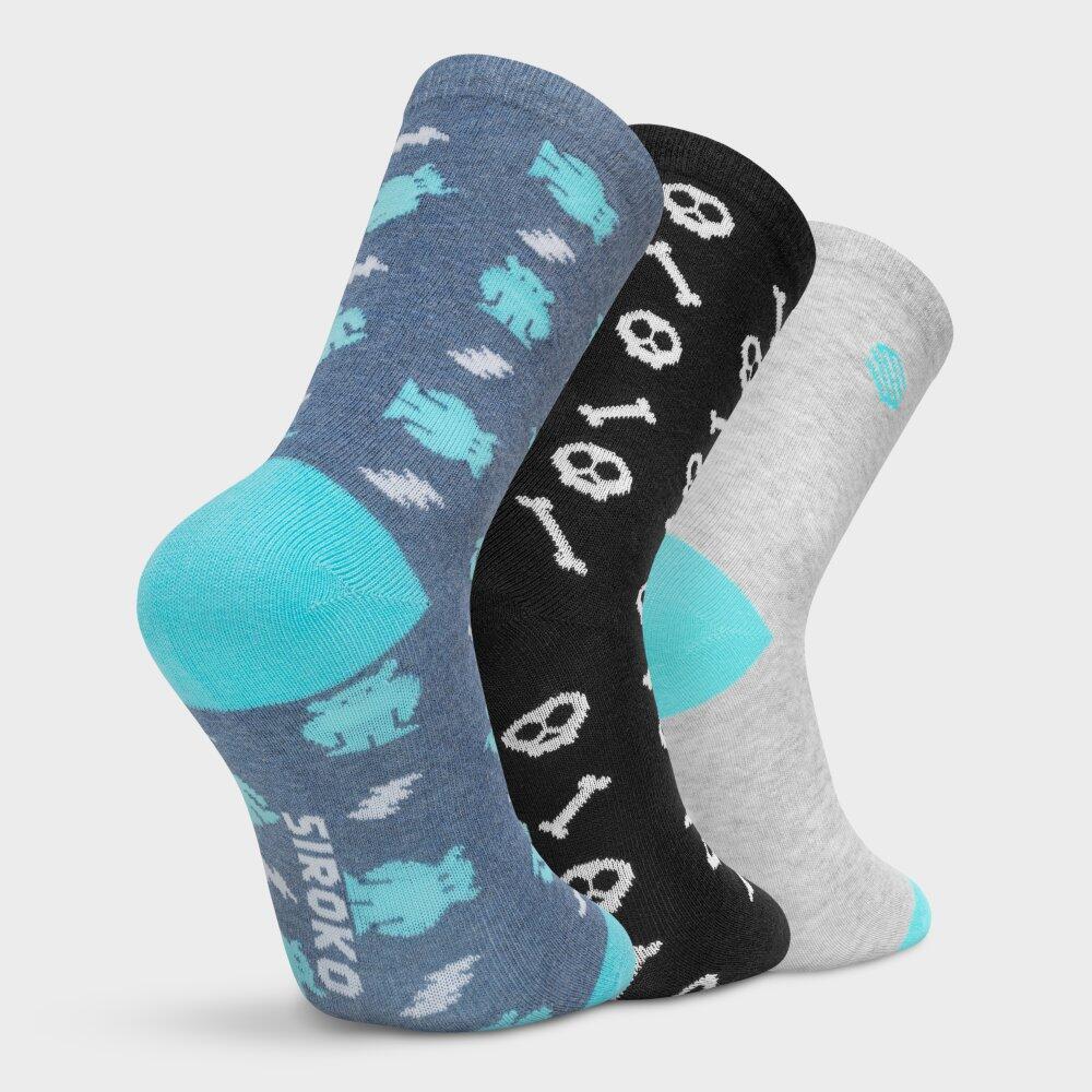 Lot de 3 paires de chaussettes de sport enfant Lifestyle Enfants Kick Multicoule 2/7