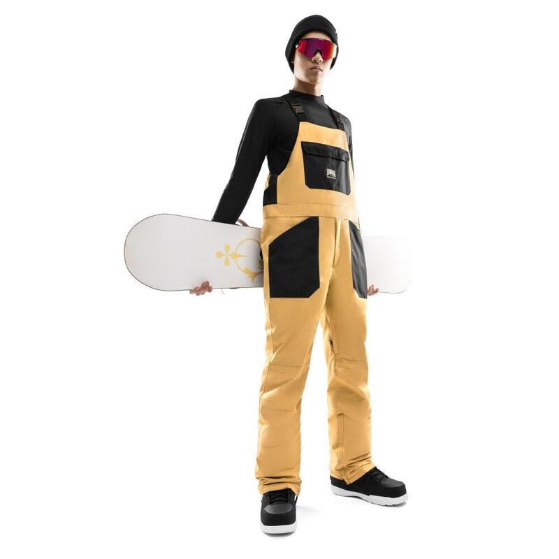 Pánské snowboardové kalhoty s kšandami B1 Maple Béžová