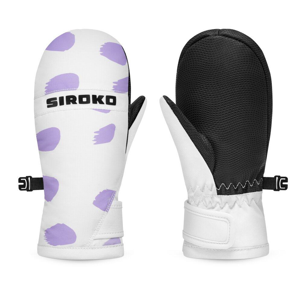 Moufles thermiques snowboard et ski enfant Sports d'hiver Enfants Polka dots Bla 3/7