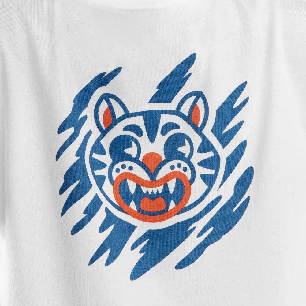 Kinder Lifestyle Kurzärmeliges Baumwoll-T-Shirt für Jungen Kitty Weiß 3/7