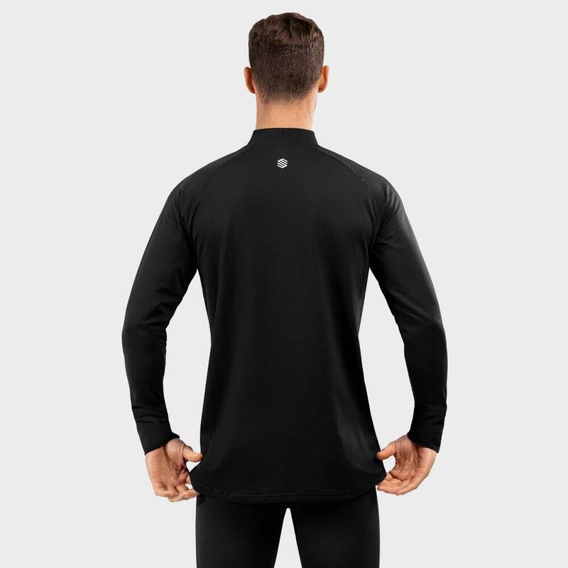 Heren Wintersport thermisch ondershirt SLUSH Black Zwart
