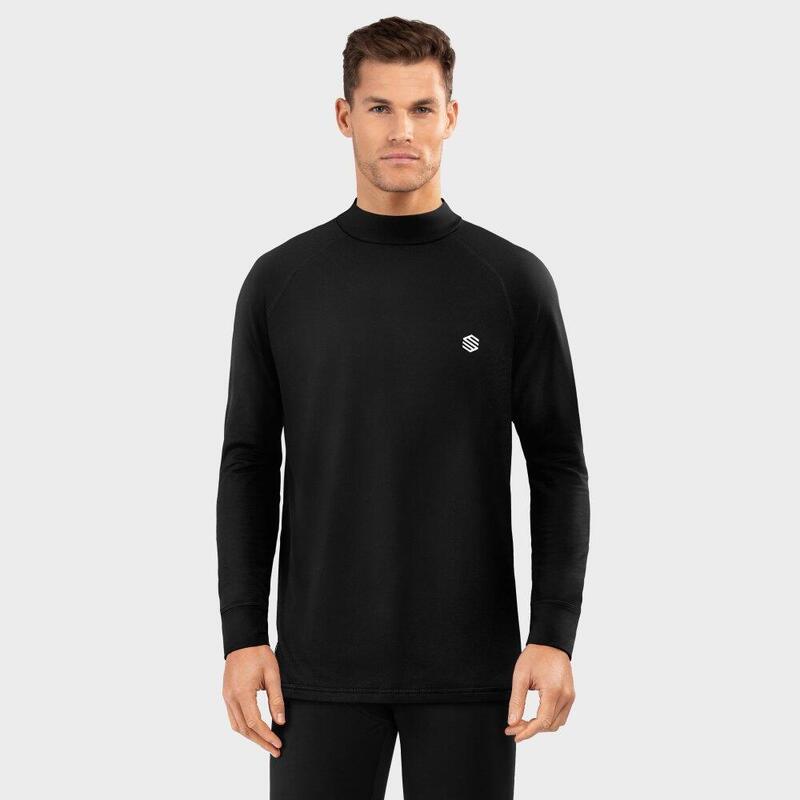 Heren Wintersport thermisch ondershirt SLUSH Black Zwart