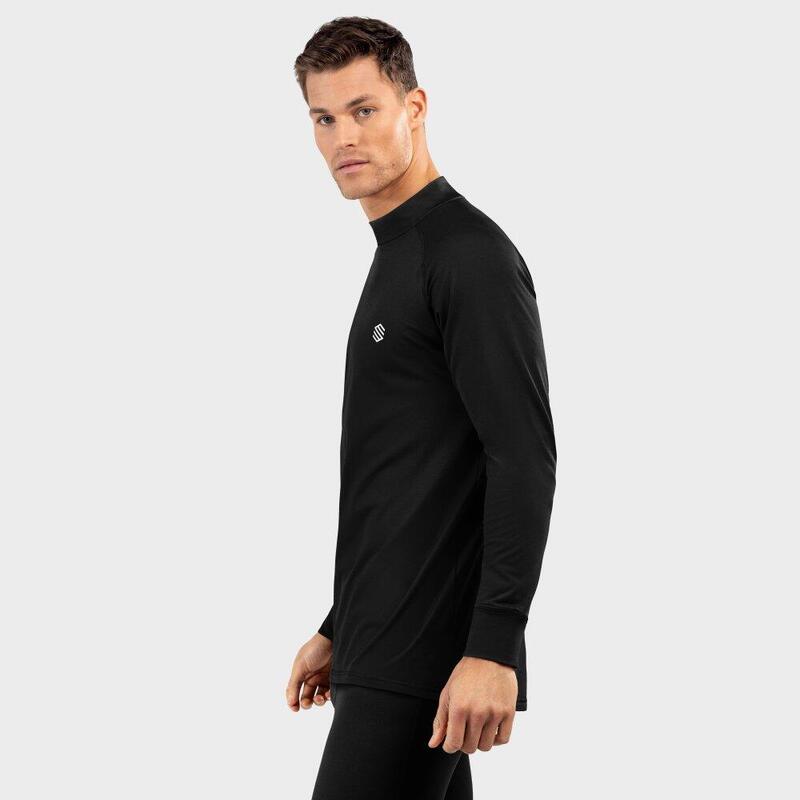 Heren Wintersport thermisch ondershirt SLUSH Black Zwart