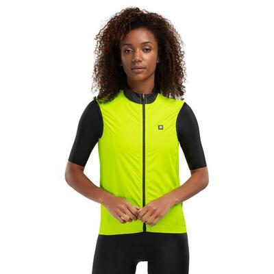 Chaleco cortavientos ciclismo mujer V1-W Langkawi Amarillo Neón