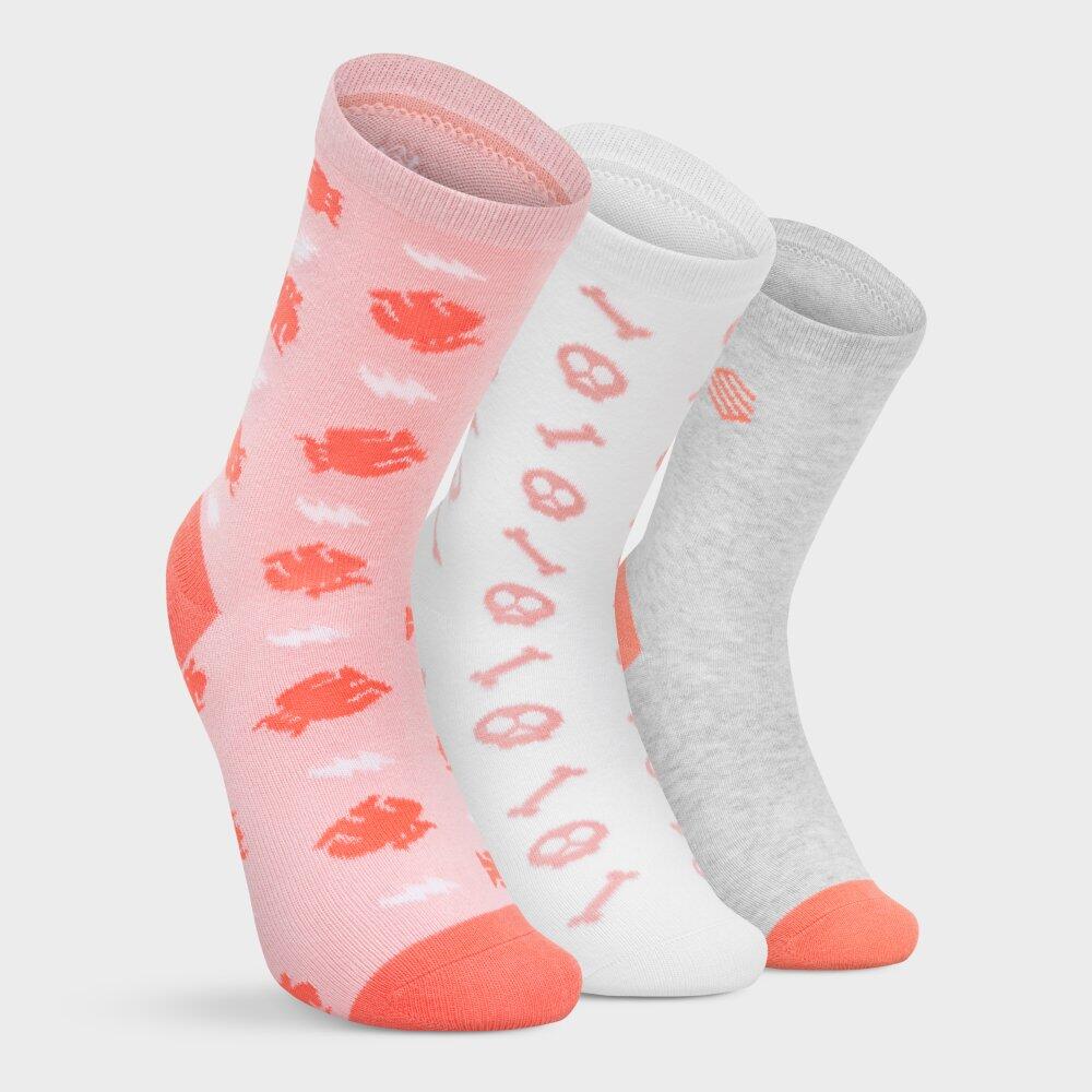 Chaussettes sport enfant Zap Lot 3 - coton 72% mi-haut multicolore 2/7