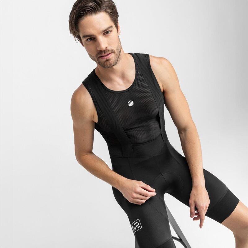 Calções de ciclismo de materiais reciclados para homem Malhao Preto