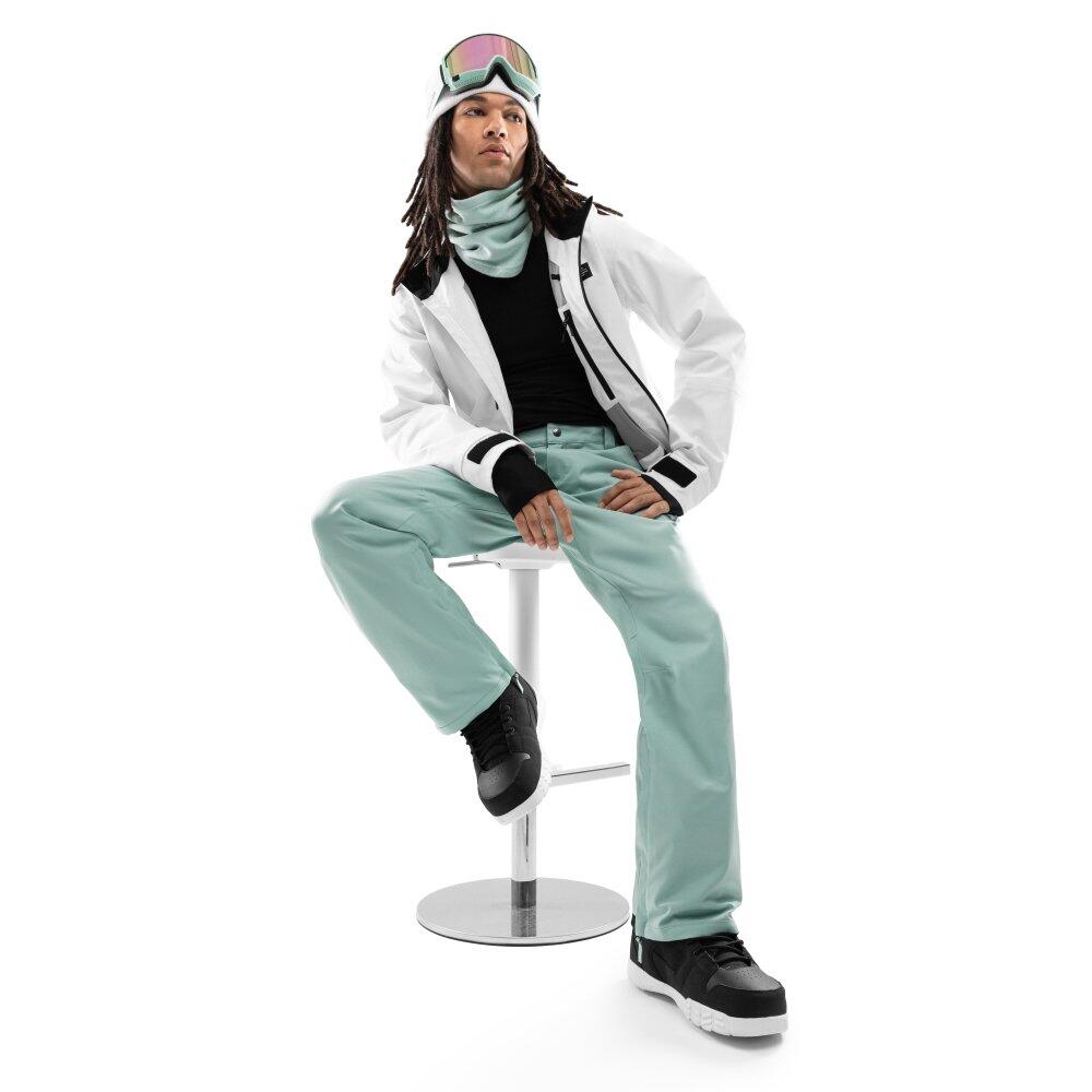 Pantaloni da snowboard hardshell uomo Sport invernali P2 Auburn Verde 3/7