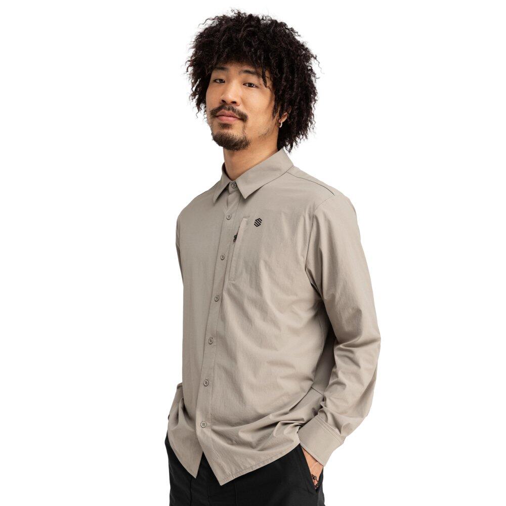 SIROKO Men Hiking 's long sleeve shirt Ferrata Brown