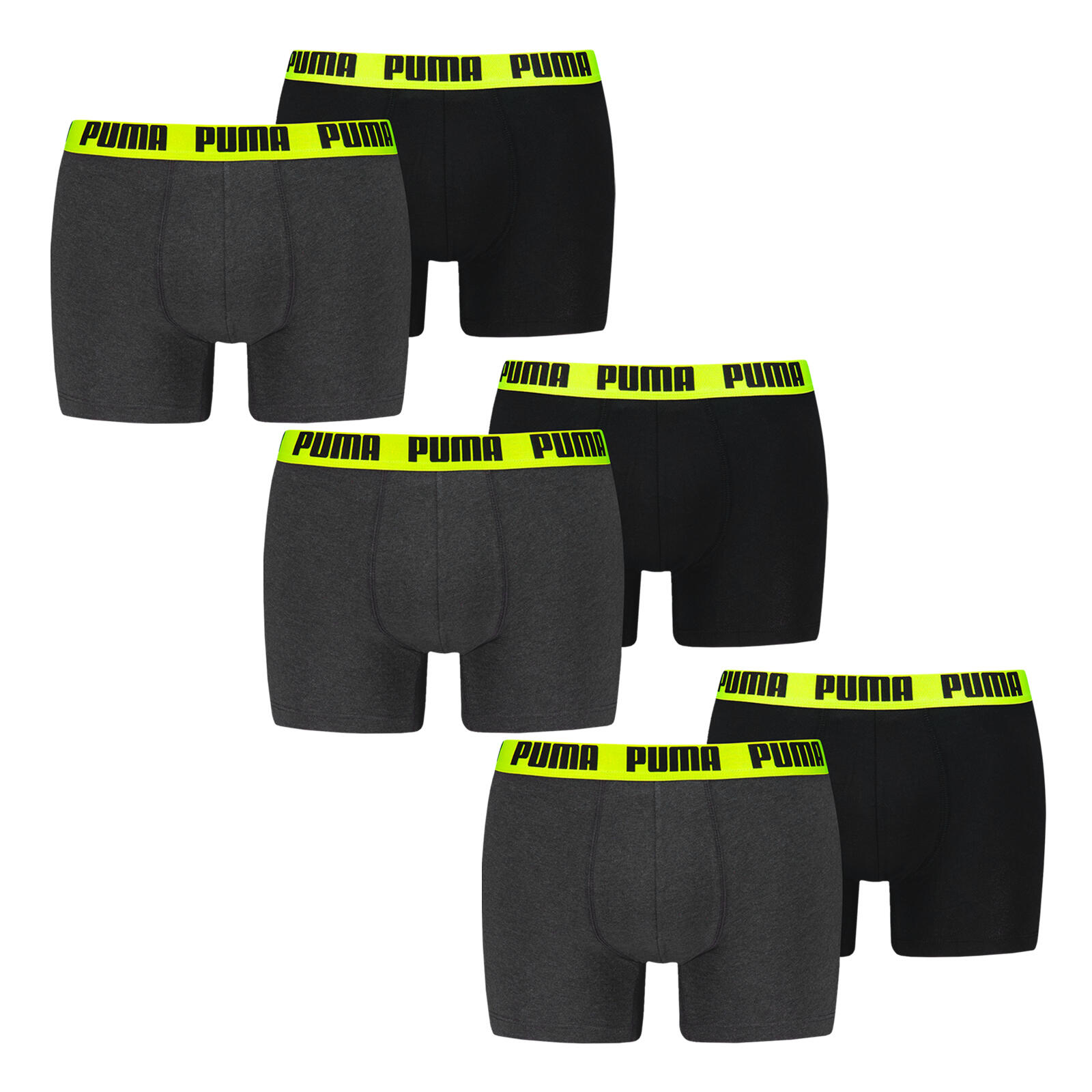 PUMA Unterhosen 6er Pack weich atmungsaktiv Herren - Boxers Comfort Stretch