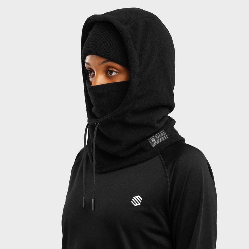 Heren en Dames Wintersport Balaclava skimasker HAIL Black Zwart