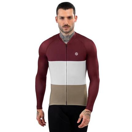Maillot de manga larga hombre ciclismo M2 Triplet Burdeos
