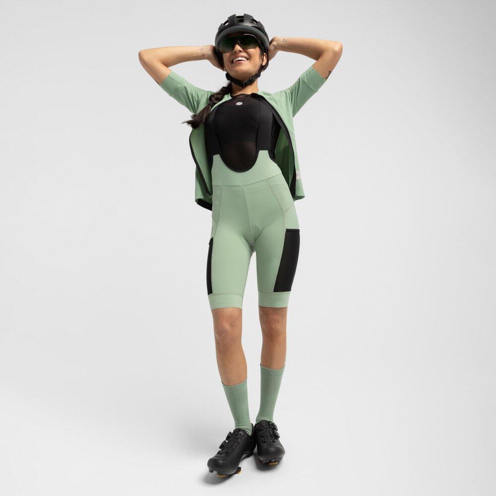 Dames Fietsen gravel korte fietsbroek Conifer Groen 3/7