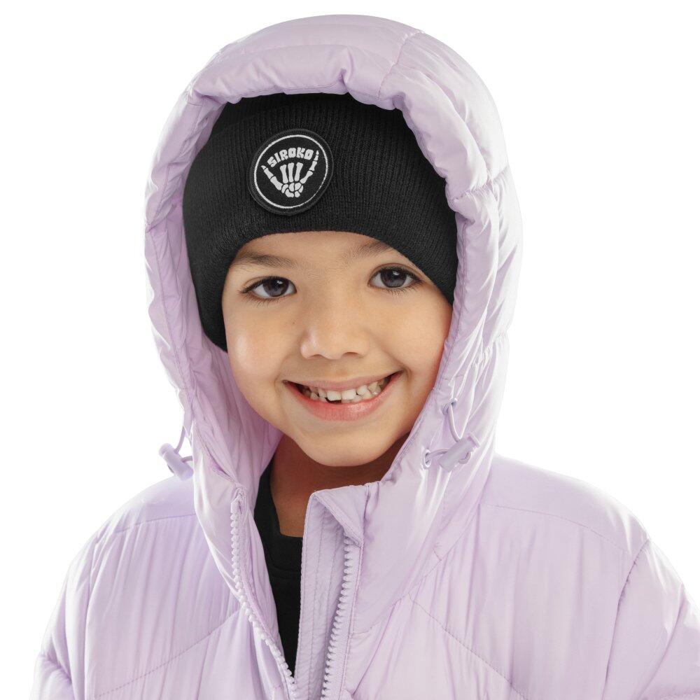 Piumino bambino Sorona® Aura Viola con cappuccio regolabile 180 g/m² 4/7