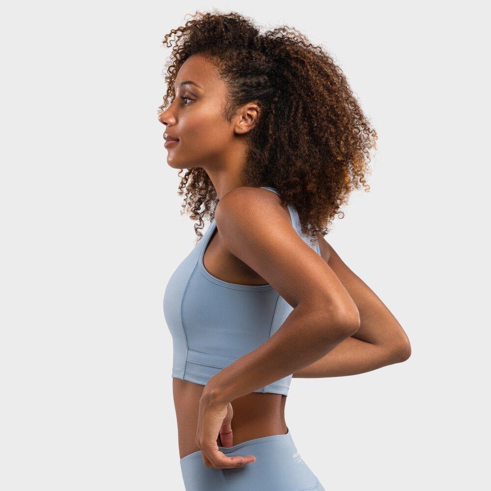 Brassière sport Fitness Femme Crunch Blue Bleu Ciel 3/7