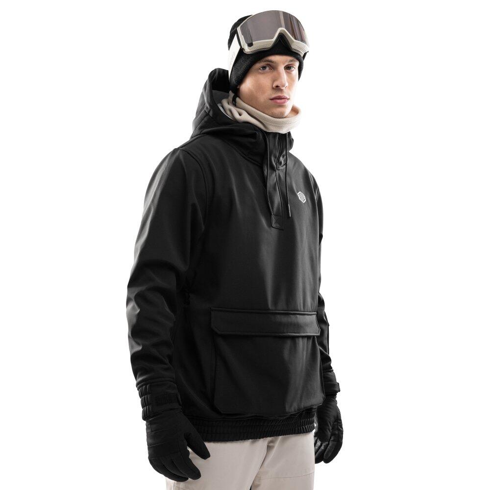 SIROKO Casaco de snowboard para homem Desportos de inverno W3 North Ice Preto
