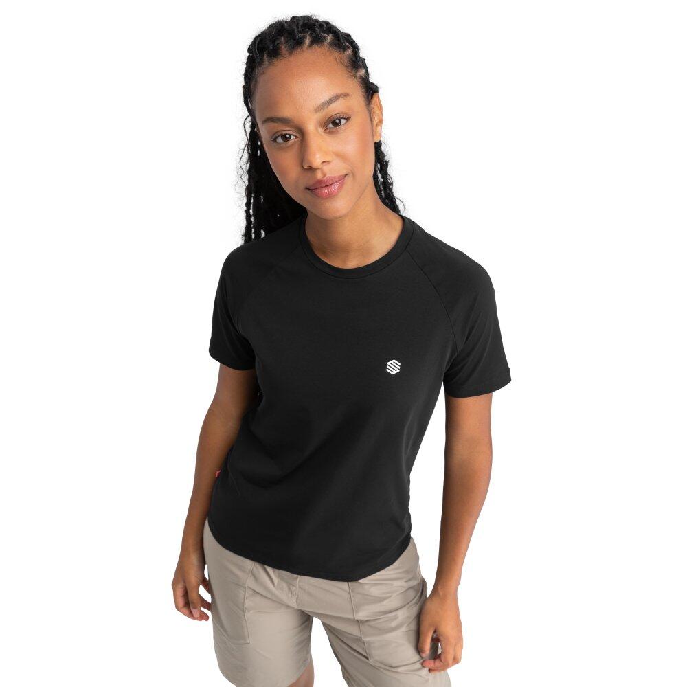 Women Hiking 's short sleeve t-shirt Eiger Black