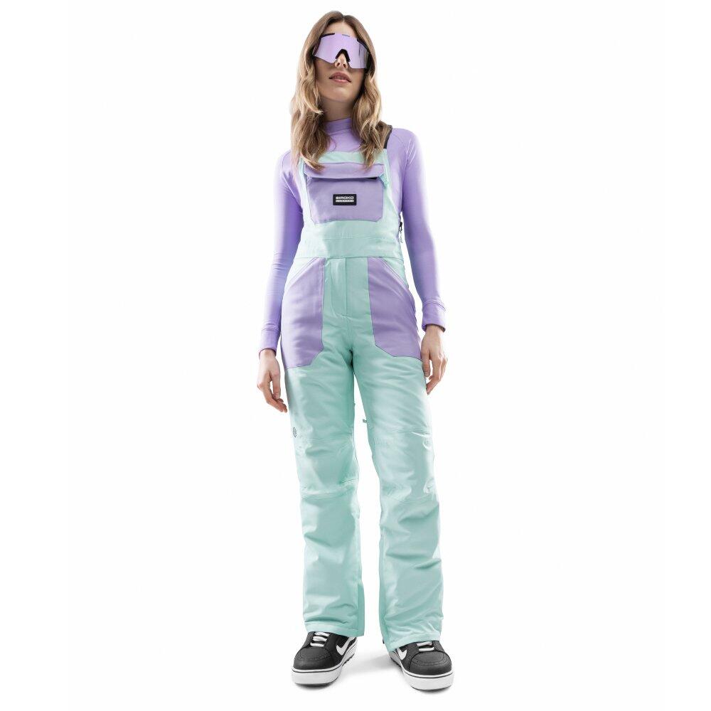 Jardineiras de snowboard para mulher desportos de inverno b1-w lenk verde