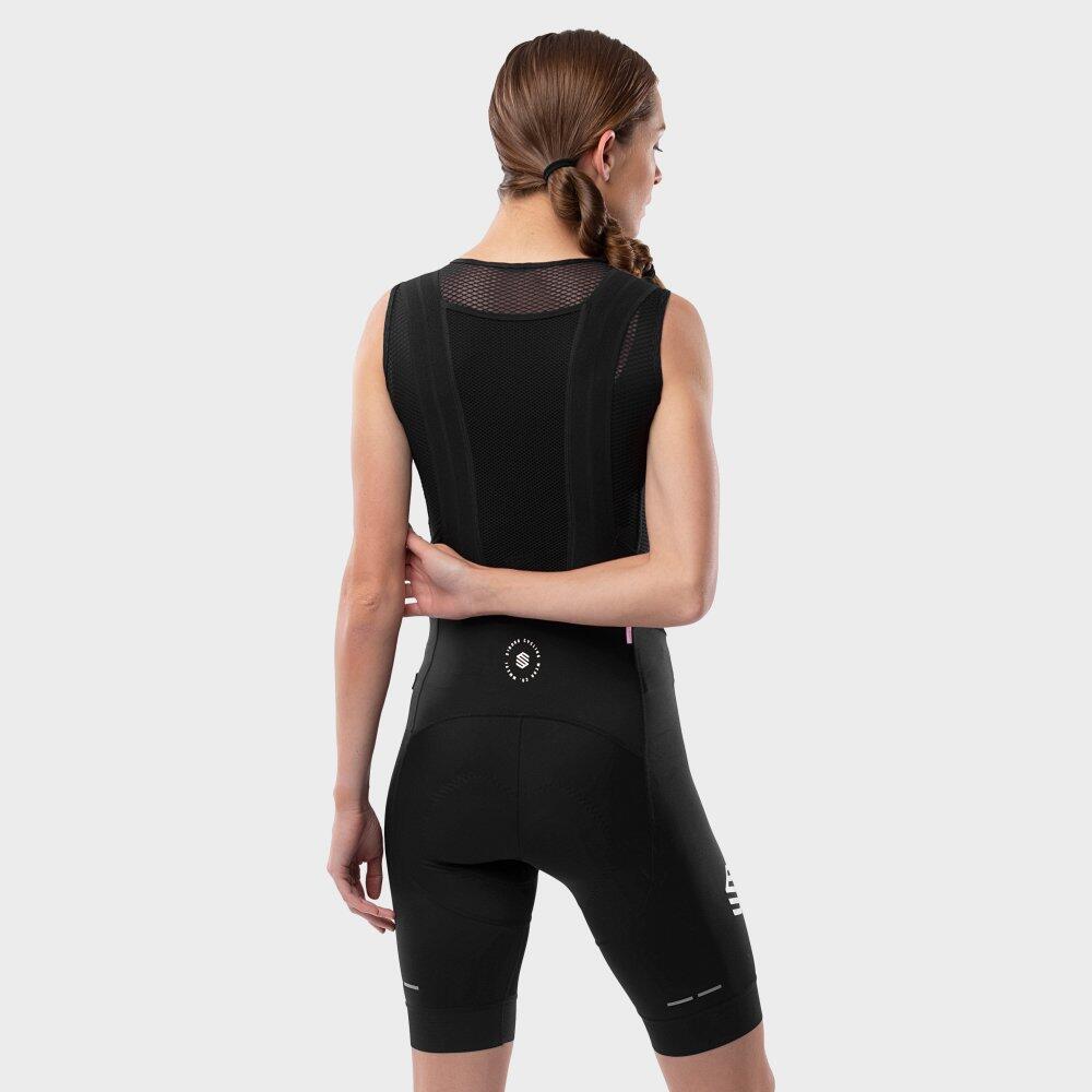 Salopette ciclismo a gamba corta donna BX Time Trial Nero 3/7
