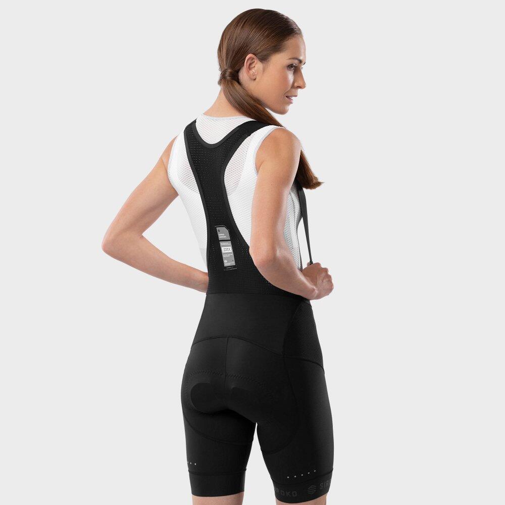 Dames Wielrennen korte fietsbroek SRX Aero Race Zwart 3/7
