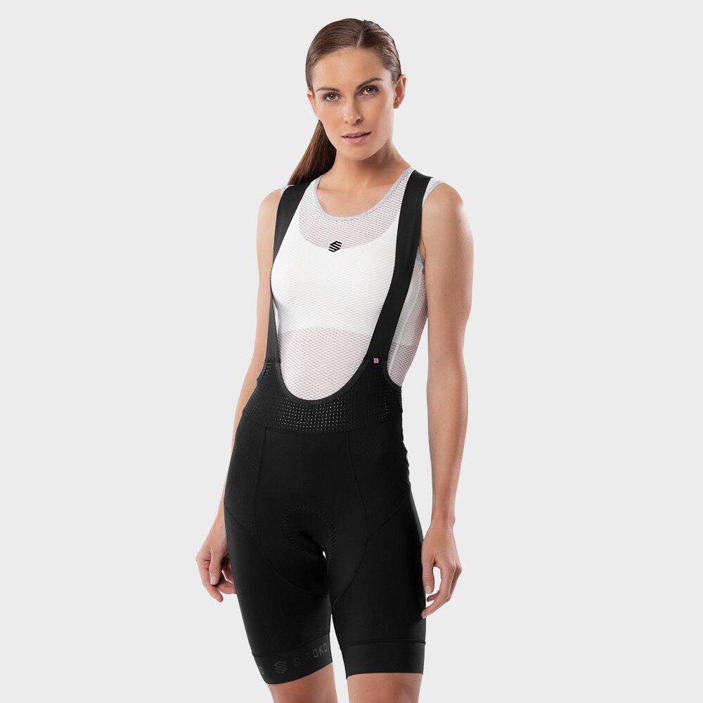 Dames Wielrennen korte fietsbroek SRX Aero Race Zwart 2/7