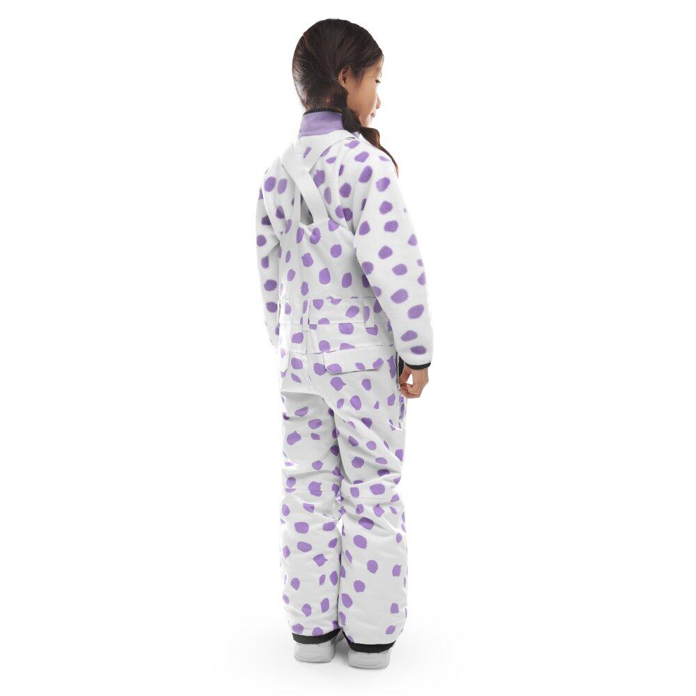 Kinder Wintersport Snowboard-Trägerhose für Mädchen KB1-G Polka Lila 2/7
