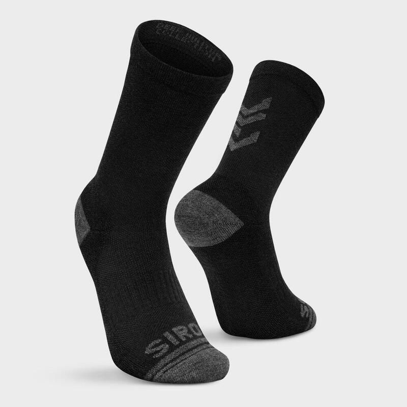 Chaussettes vélo d'hiver Cyclisme Homme et Femme DW Fjord Noir