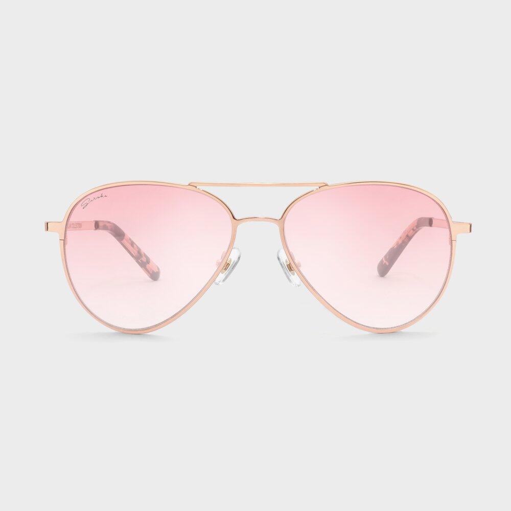 Gafas de sol acetato aviador lifestyle Hombre y Mujer San Siro Rosa Melocotón 2/7