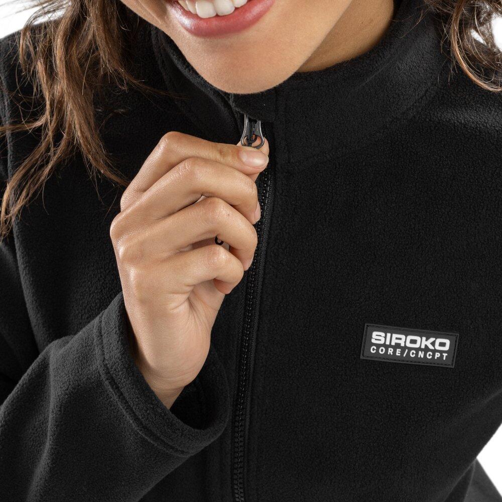 Pile da donna con cerniera zip lunga Sport invernali Core Andermatt Nero 4/7