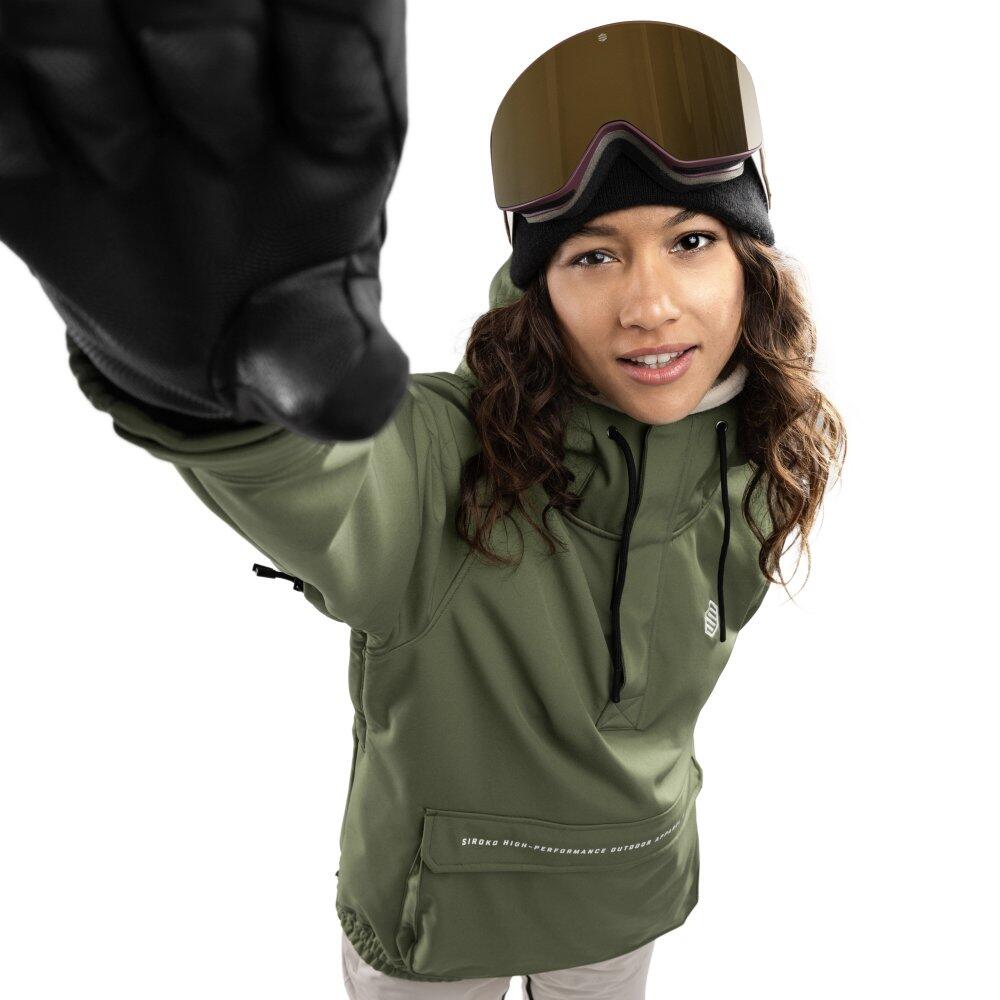 Casaco de snowboard para mulher desportos de inverno w3-w robson verde