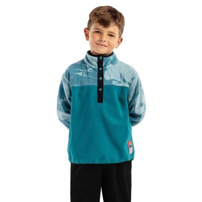 Kinderen wintersport dikke fleece trui voor jongens jumbo groen