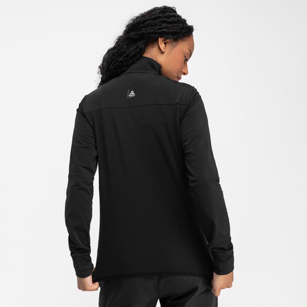 Damen Wandern wander-fleecepullover für Symbol Schwarz 2/8