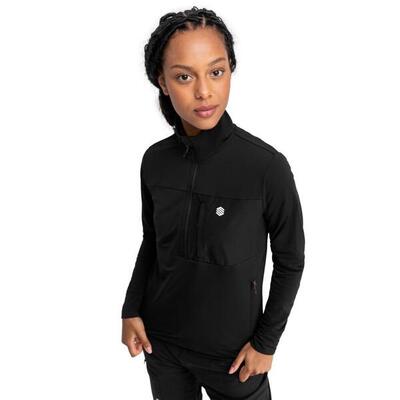Damen Wandern wander-fleecepullover für Symbol Schwarz