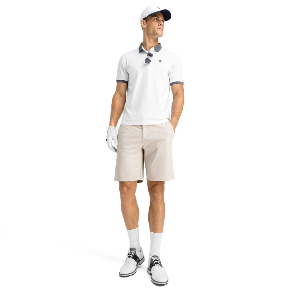 Herren Golf piqué-poloshirt Pinehurst White Weiß 3/8