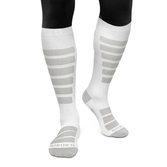Men & Women Winter sports Snowboard socks AORAKI White White