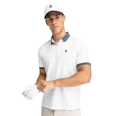 Polo piquet da golf da uomo Pinehurst White Bianco