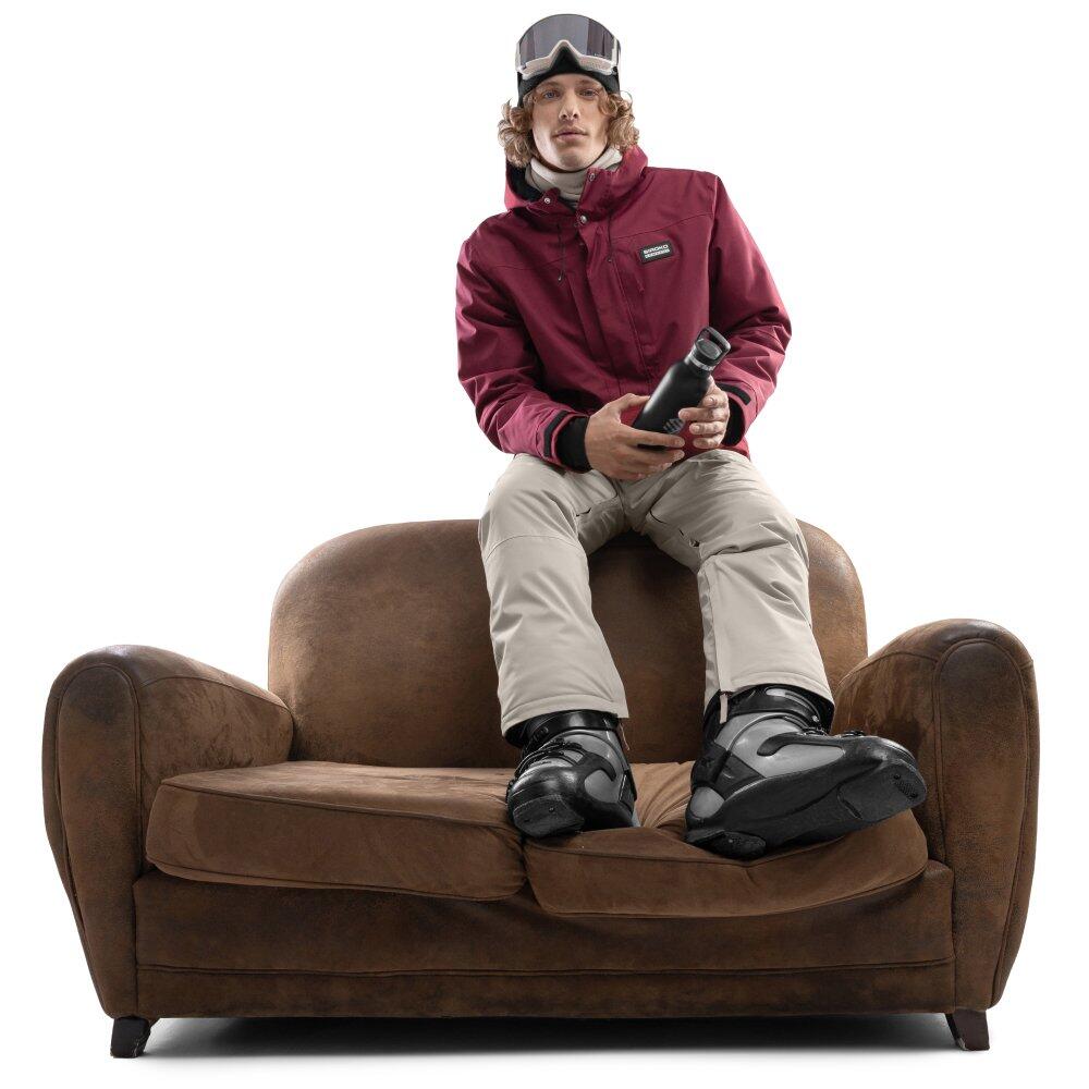 Giacca da snowboard da uomo Sport invernali W4 Russet Bordeaux 3/8