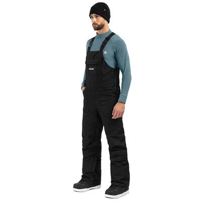 Heren wintersport snowboard broek met bretels b1 broad peak zwart