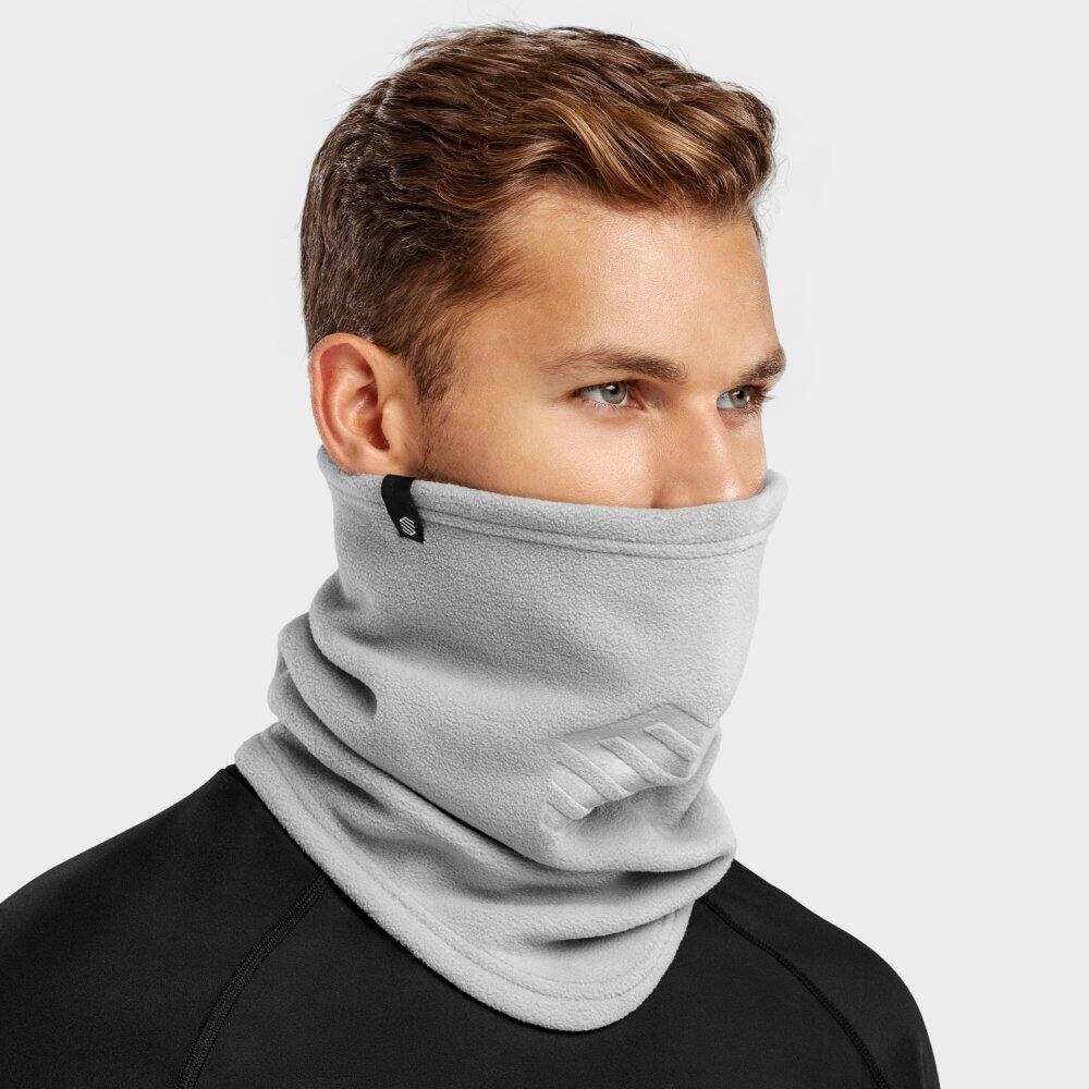 2XK-NOV Multifunctionele Nekwarmer Motorfiets Fietsmasker - Skimasker, Colsjaal, Bivakmuts, Nek Gaiter, Oorhangende Halswarmer voor Skiën, Fietsen, Hardlopen, Dames en Heren (grijs