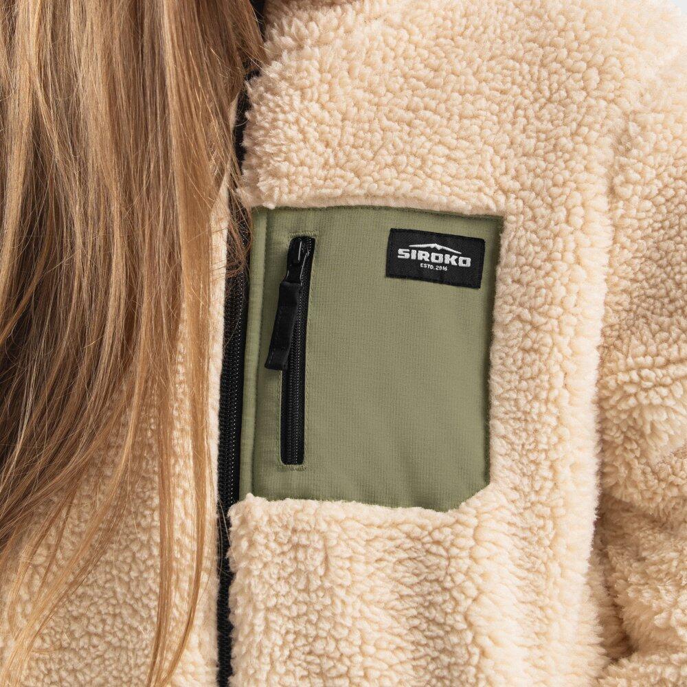 Veste sherpa fille Lifestyle Enfants Spirit-G Beige 3/7