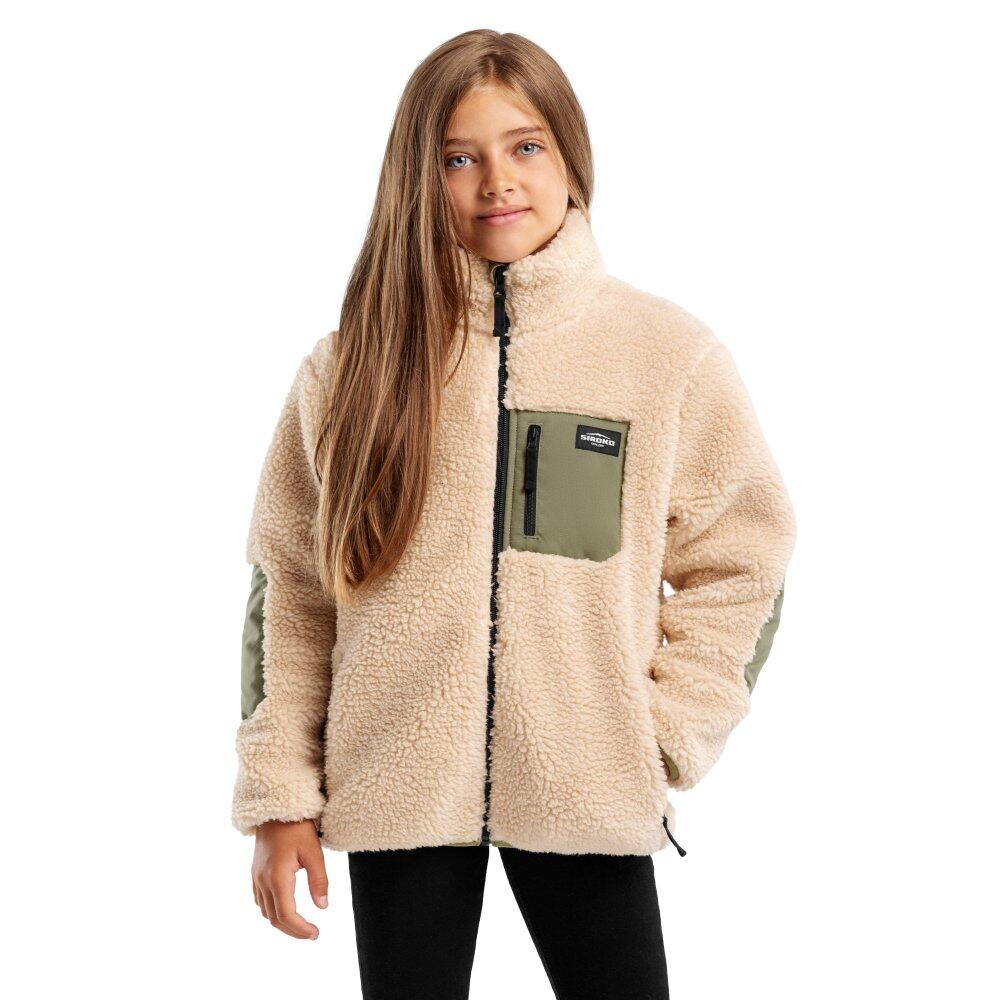 SIROKO Giacca sherpa per bambine Lifestyle Bambini e bambine Spirit-G Beige