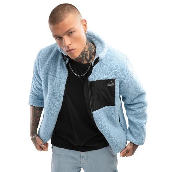 Veste sherpa homme Lifestyle Azure Bleu