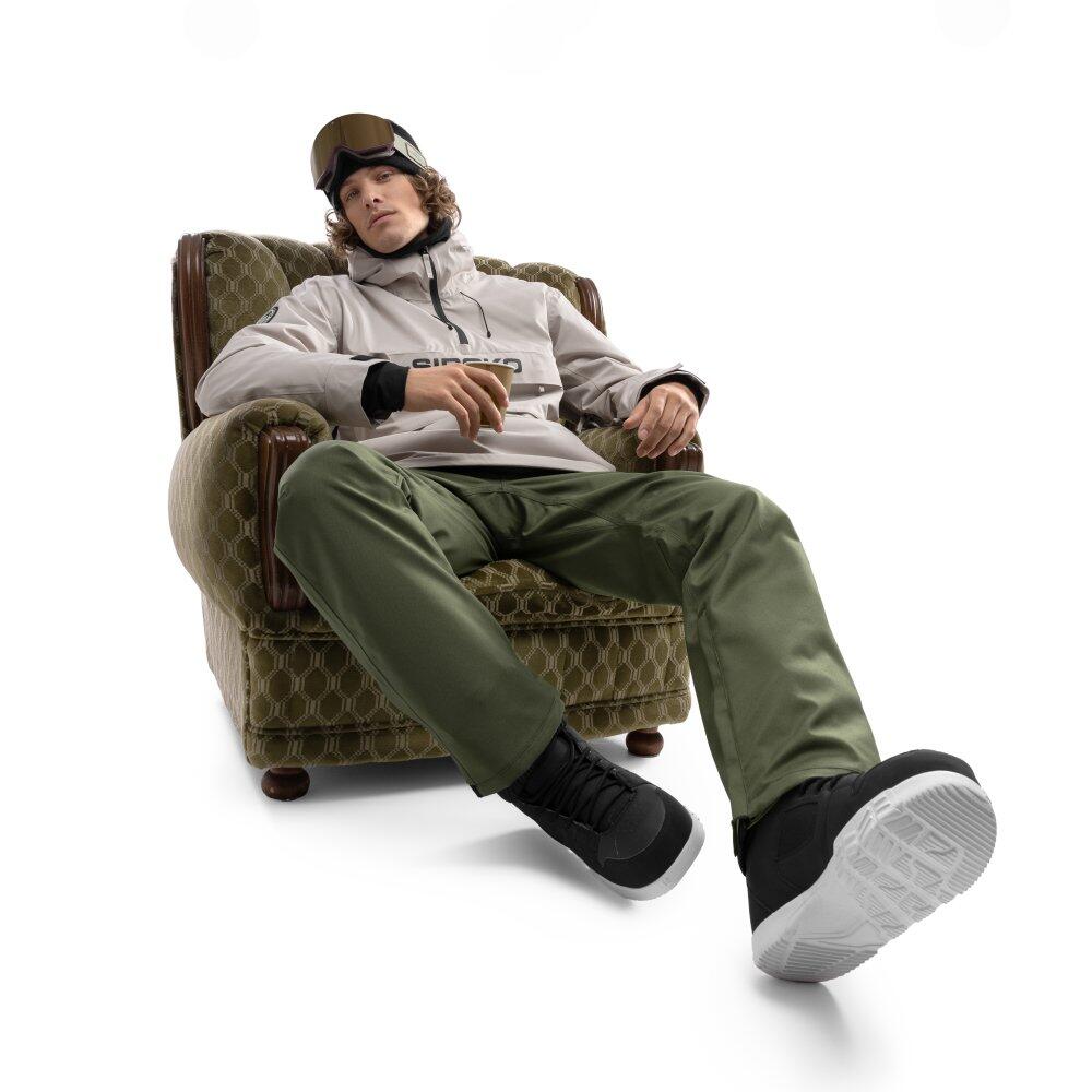 Pantalon snowboard hardshell homme Sports d'hiver P2 Taiga Vert 3/8