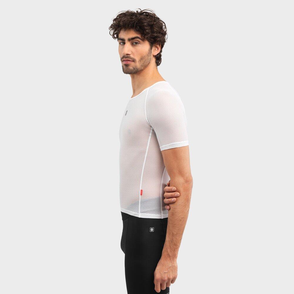 Heren Wielrennen fiets ondershirt Clout Wit 4/7