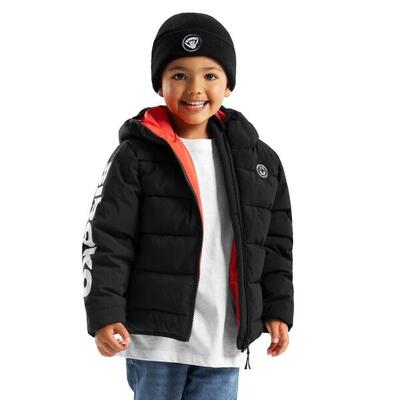 Kinder Lifestyle Wasserfeste Steppjacke für Jungen Trend Schwarz