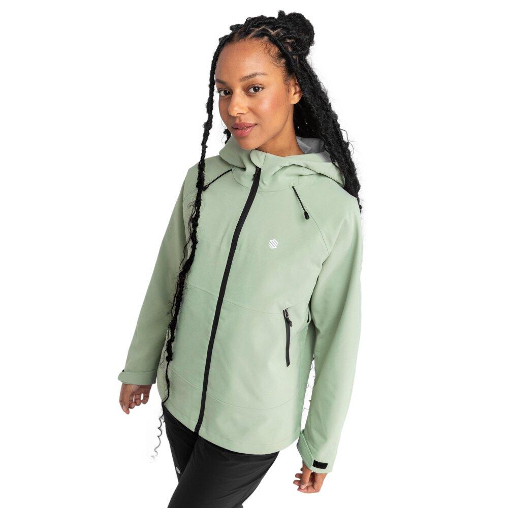 Casaco de caminhada hardshell para mulher Lac Léman Verde