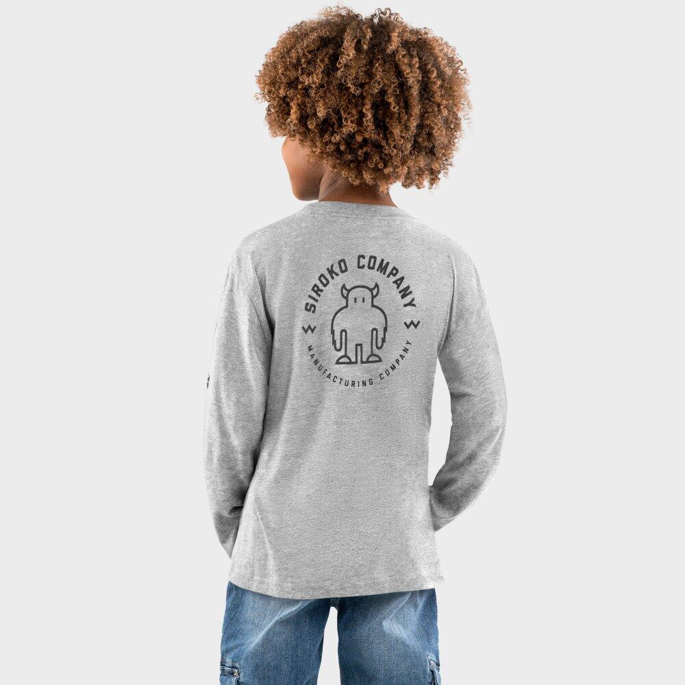 T-shirt coton manches longues garçon Lifestyle Enfants Yoho Gris 3/7