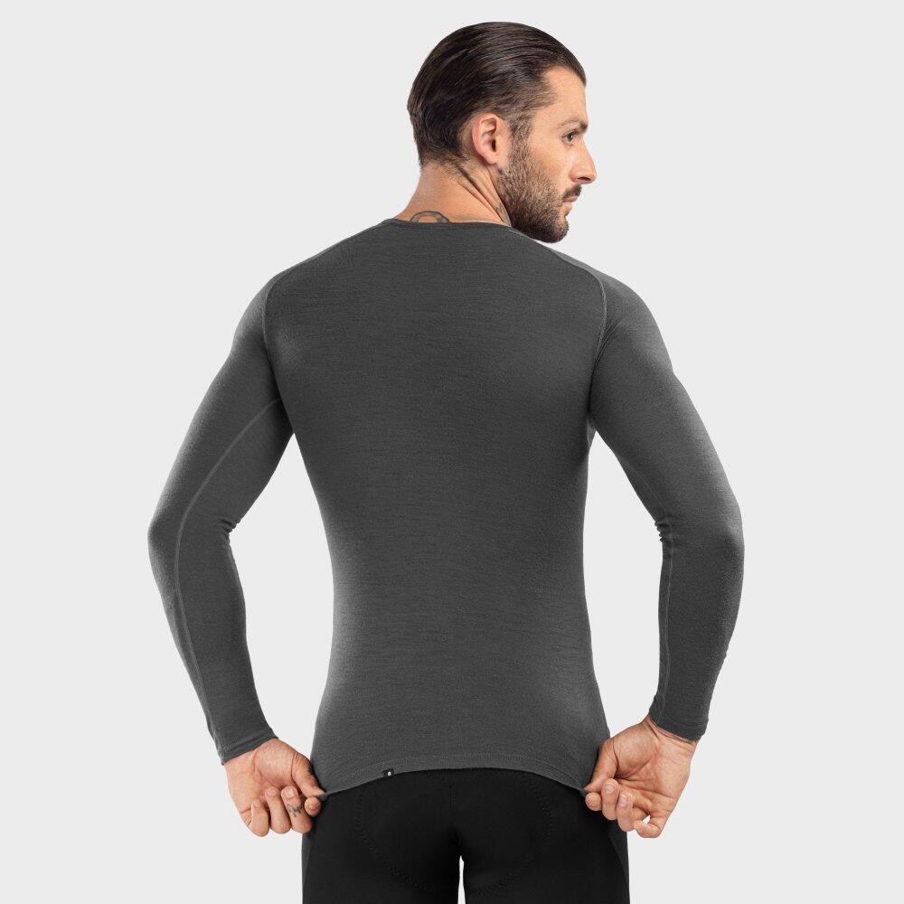 Herren Radsport fahrradbaselayer aus wolle für SRX Compact Grau 3/7
