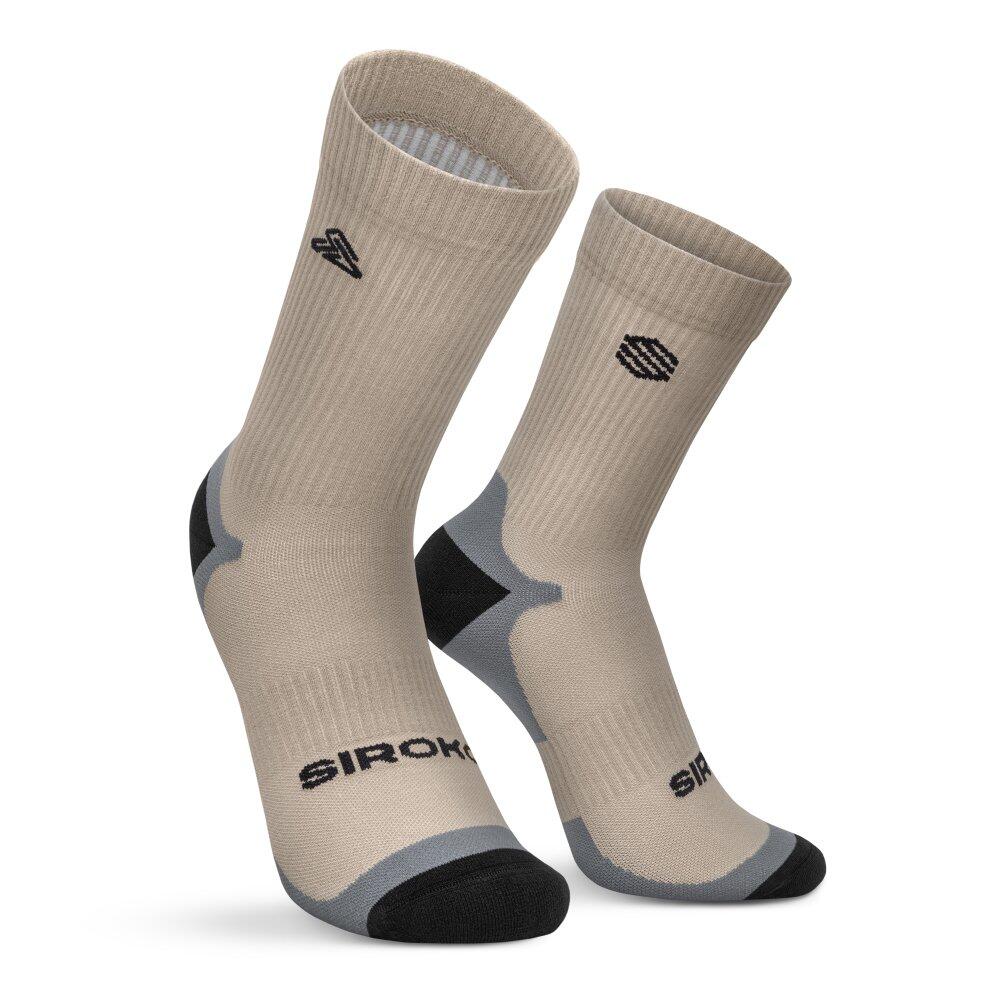 SIROKO Men & Women Hiking crew socks Addo Brown